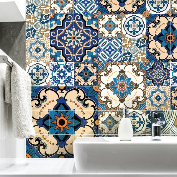 Set 60 autocolante de perete Ambiance Toundra, 15 x 15 cm-image-4