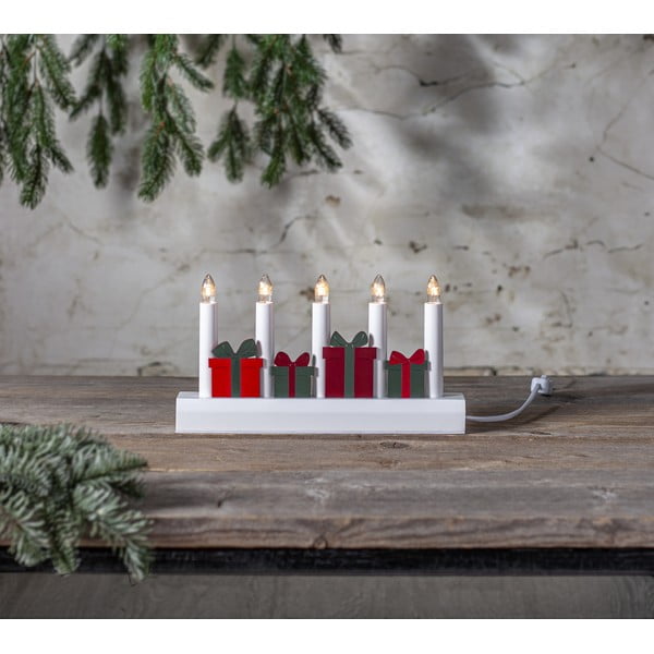 Decorațiune luminoasă de Crăciun roșie-albă cu alimentare la priză Julia – Star Trading-image-1