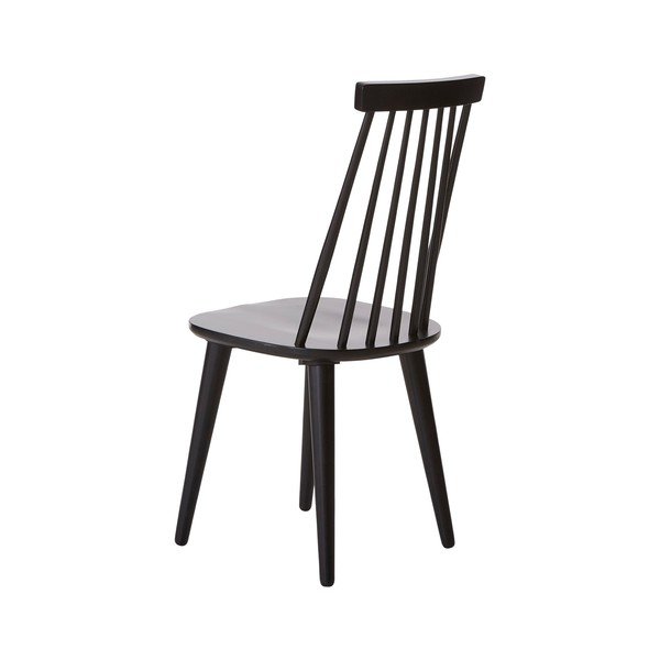 Scaune de bar negre 2 buc. din lemn de arbore de cauciuc (înălțime șezut 45 cm) Jolina – Ellos Home-image-3