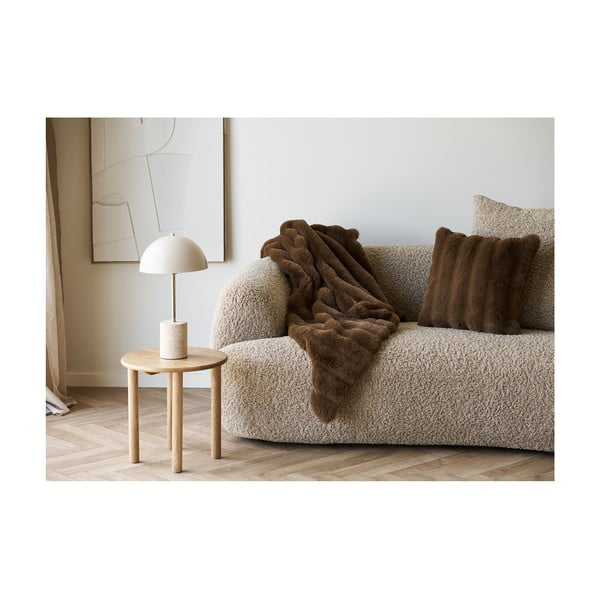 Măsuță auxiliară rotundă din lemn de stejar ø 40 cm Jena – House Nordic-image-4