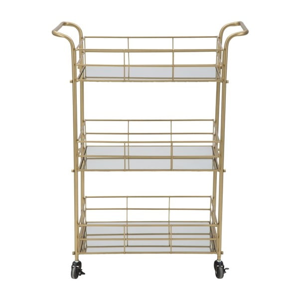 Cărucior pentru servire cu 3 etaje Mauro Ferretti Reo, auriu-image-3