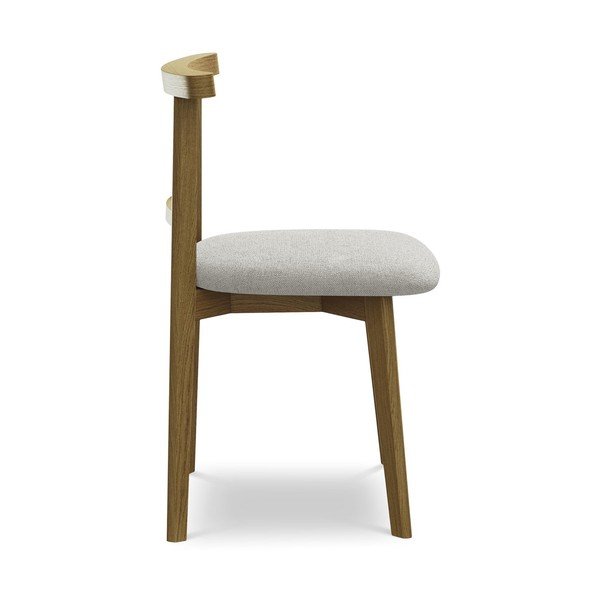 Scaun de dining gri deschis din lemn masiv Ohelo – Makamii-image-2