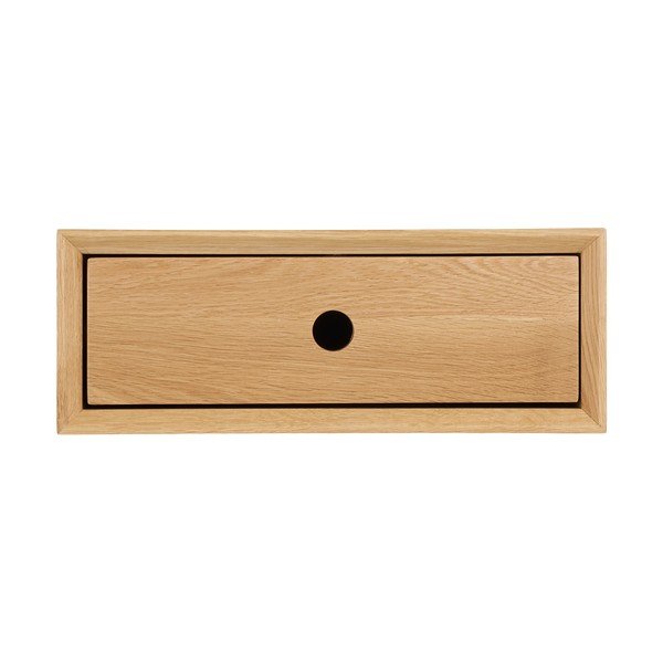 Raft în culoare naturală deschisă din lemn de stejar 40 cm Luzern – House Nordic-image-3