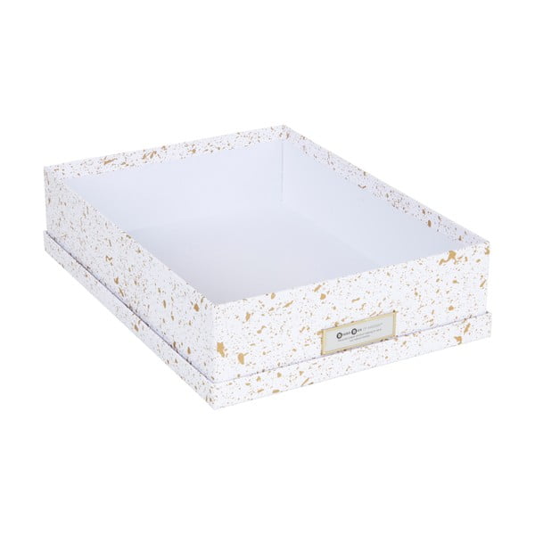 Cutie de depozitare Bigso Box of Sweden Oskar, auriu-alb-image-2