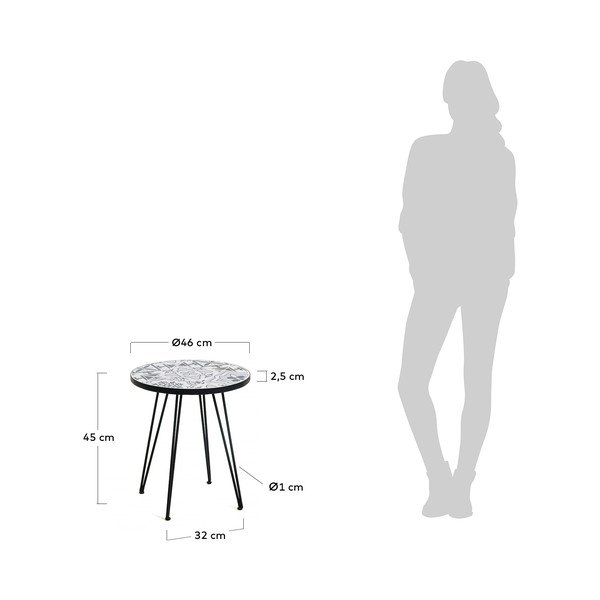 Măsuță auxiliară La Forma Oswalda, ø 46 cm-image-2