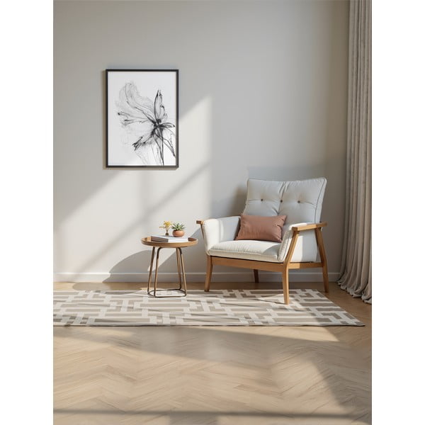 Covor tip traversă gri/crem 80x240 cm Perles Onyx – Elle Decoration-image-1