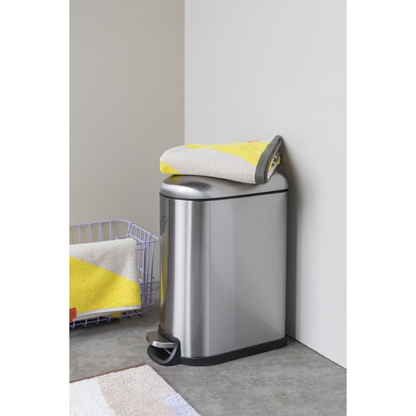 Coș de gunoi argintiu cu pedală din oțel inoxidabil 10 l Wather – Mette Ditmer Denmark-image-3