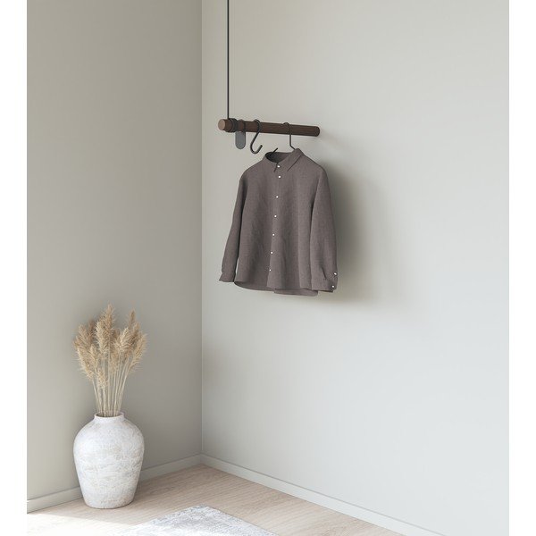 Cuier de perete maro din lemn de stejar 50 cm Swing – LIND DNA-image-1
