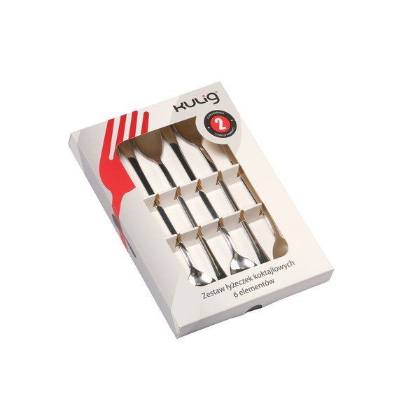 Set de linguri lungi argintiu din oțel inoxidabil 6 buc. pentru 6 persoane London – Kulig-image-2