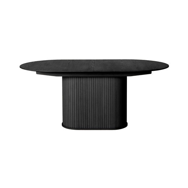 Masă de dining extensibilă cu aspect de lemn de stejar cu blat suplimentar 95x180 cm Nola – Unique Furniture-image-1