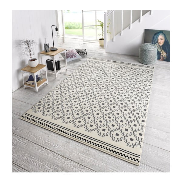 Covor Zala Living Cubic, 70 x 140 cm, alb-negru-image-3