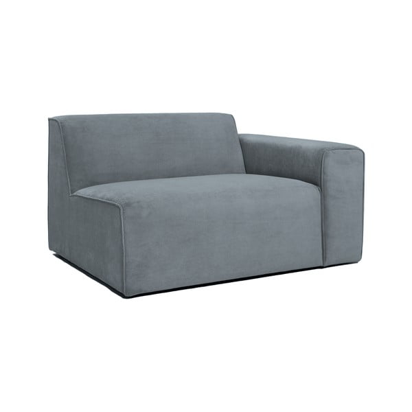 Modul pentru canapea gri cu tapițerie din catifea reiată  (cu colț pe partea dreaptă) Sting – Scandic-image-1