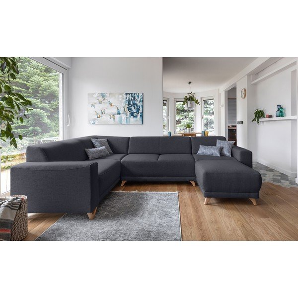 Colțar gri antracit extensibil/cu spațiu de depozitare (cu colț pe partea stângă/în formă de "U") Classy Sophie – Miuform-image-1