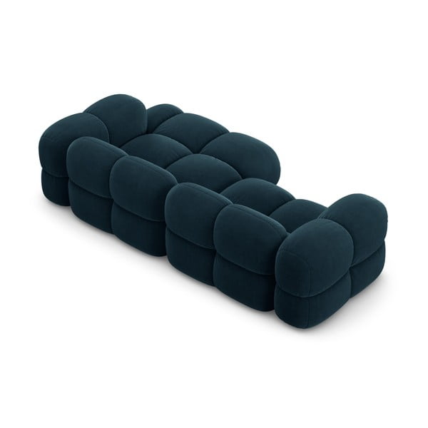 Colțar albastru închis cu tapițerie din catifea (cu colț pe partea dreaptă/cu șezlong) Loretto – Cosmopolitan Design-image-4