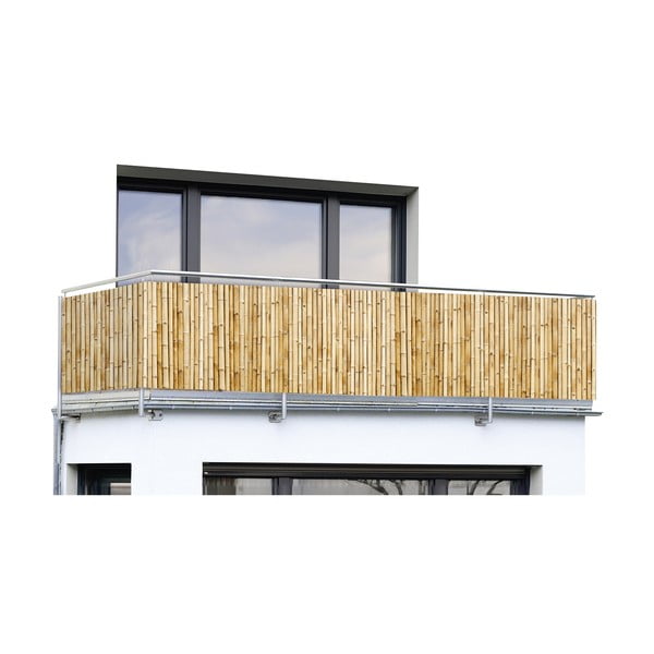 Paravan pentru balcon maro deschis din plastic 500x85 cm – Maximex