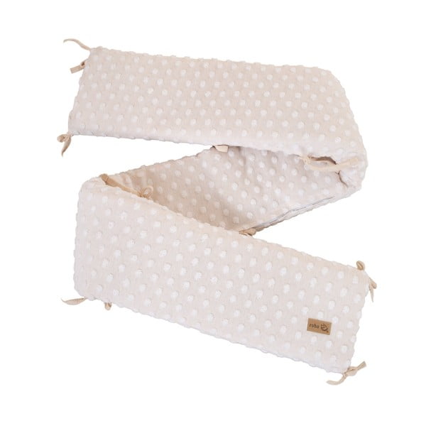 Apărătoare pentru pătuț bej din amestec de bumbac 170 cm Frosty Almond – Roba