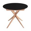 Masă de dining rotundă extensibilă cu blat suplimentar ø 90 cm Jubi – Ragaba