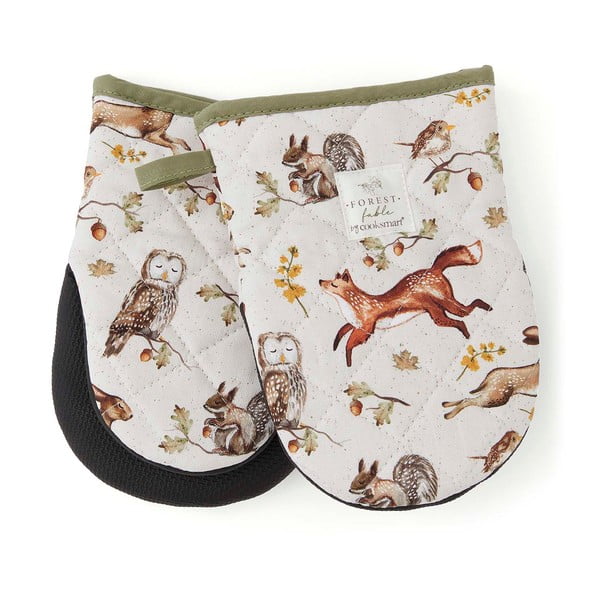 Set de mănuși de bucătărie 2 buc. din bumbac Forest Fable – Cooksmart ®