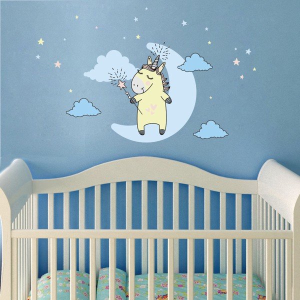 Set autocolante pentru perete Ambiance Unicorn in The Sky-image-1