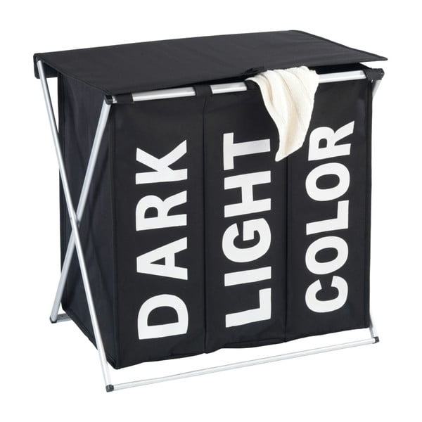 Coș de rufe Wenko Trio, 118 l, negru-image-1