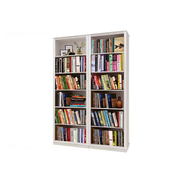 Bibliotecă albă din lemn de pin 148x223 cm Anita – Støraa-image-3