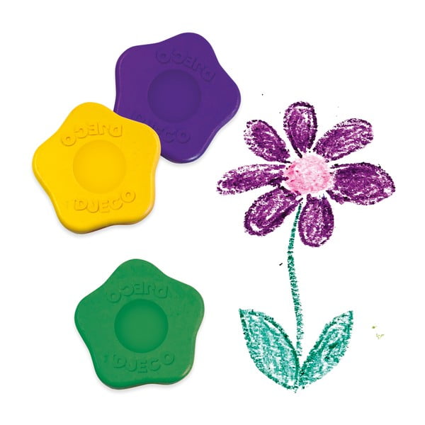 Set 12 crete colorate cu cutie Djeco Flower