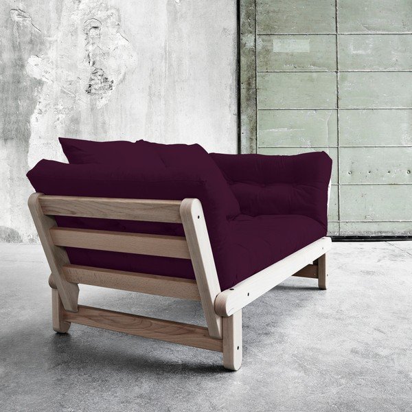 Canapea extensibilă Karup Beat Beech/Purple Plum-image-1