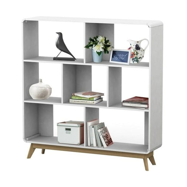 Bibliotecă albă 122x126 cm Caitlin – Støraa-image-2