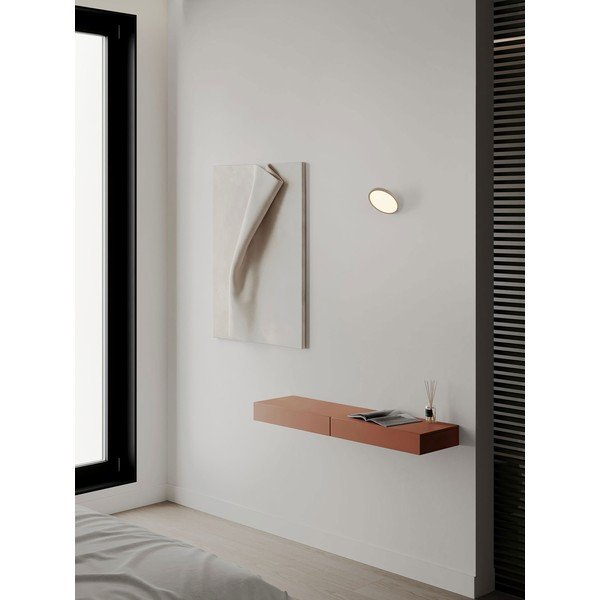 Aplică de perete auriu mat LED cu intensitate reglabilă din aluminiu Vea – Nova Luce-image-1