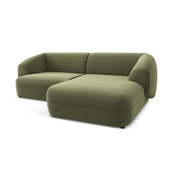 Colțar verde cu tapițerie din catifea (cu colț pe partea dreaptă) Moana – Makamii-image-3