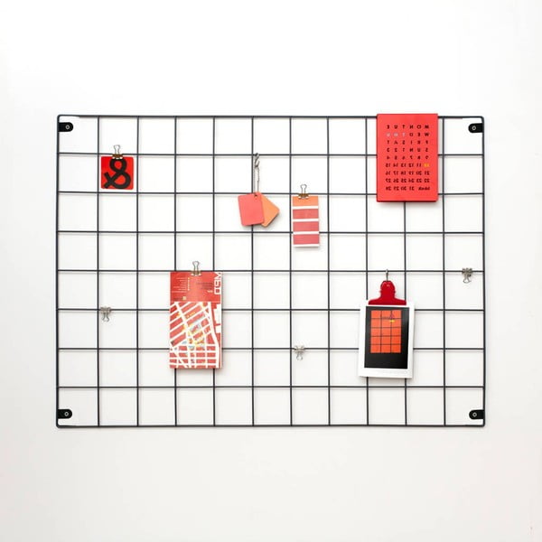 Avizier metalic 50 x 70 cm, negru-image-2