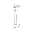 Suport pentru hârtia igienică Metaltex, înălțime 73 cm