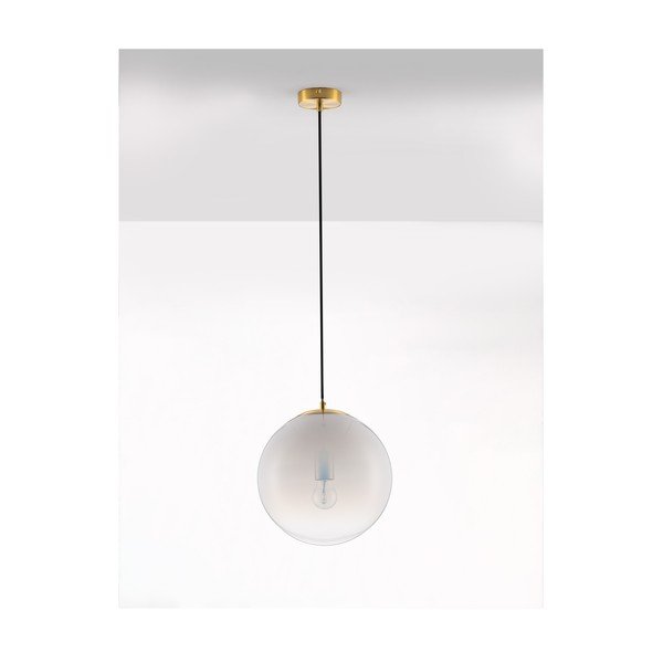 Lustră albă/aurie din sticlă ø 30 cm Vita – Nova Luce-image-3