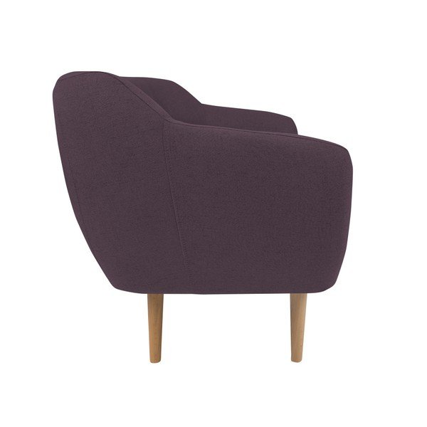 Canapea cu 2 locuri și picioare de culoare deschisă Mazzini Sofas Sicile, mov-image-2