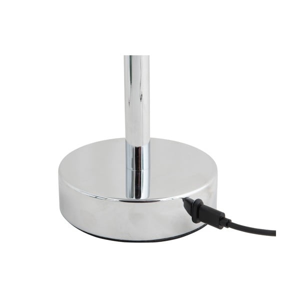 Veioză argintie LED cu abajur din metal (înălțime 24,5 cm) James – Leitmotiv-image-3