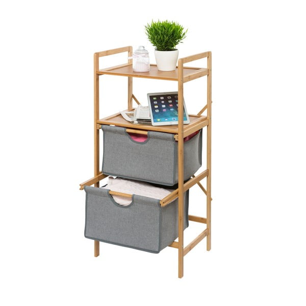 Etajeră de baie gri/maro din bambus 44x96 cm Bahari – Wenko-image-3