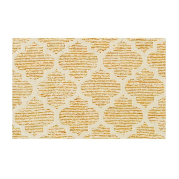 Covor țesut manual Bakero Diamond, 183 x 122 cm, galben-image-2