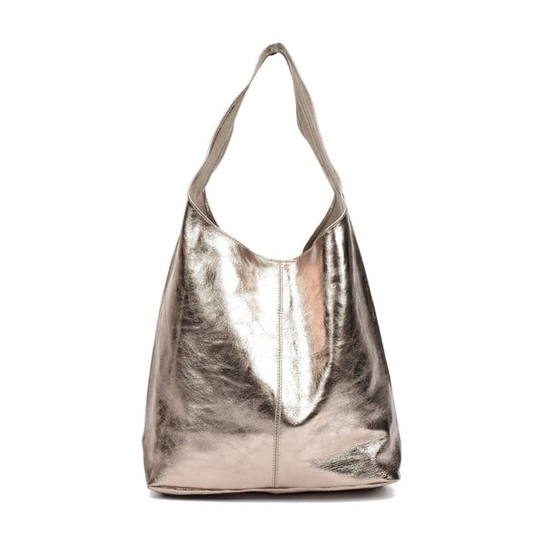 Poșetă din piele Sofia Cardoni Lucia, aurie-image-1