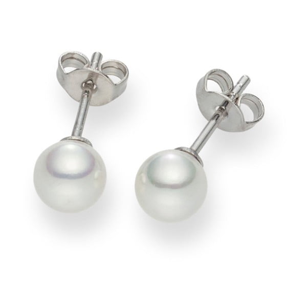 Cercei cu perlă albă Pearls Of London Elegance