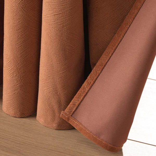 Draperie maro din catifea 140x260 cm Olympe – douceur d'intérieur-image-3