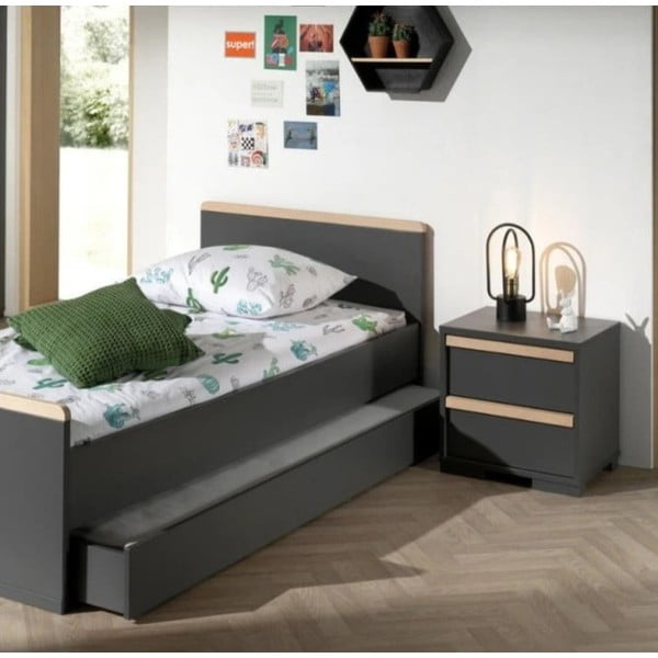 Noptieră de copii gri închis London – Vipack-image-1
