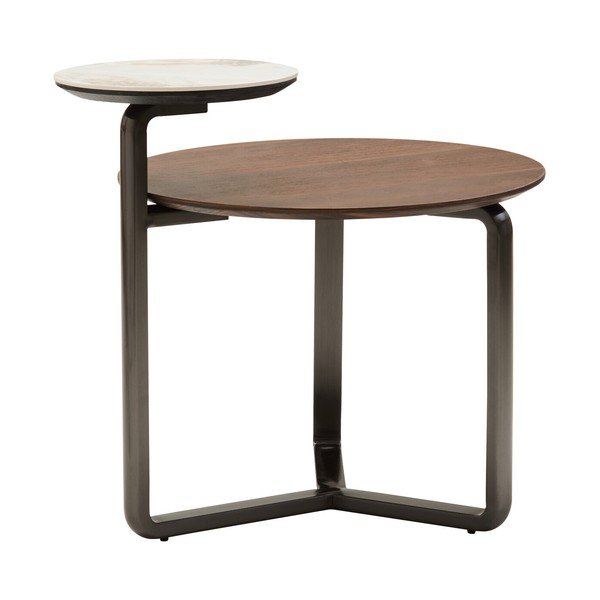 Măsuță de cafea maro rotundă din lemn de eucalipt 55x67 cm Imperia – Premier Housewares
