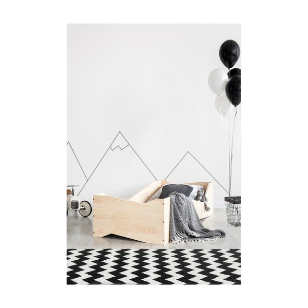 Pat din lemn de pin pentru copii Adeko BOX 5, 90 x 140 cm-image-1