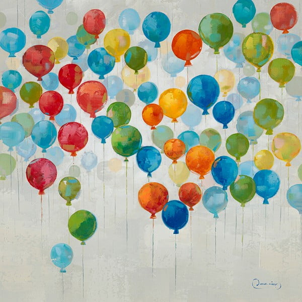 Tablou baloane colorate Dino Bianchi, 80 x 80 cm