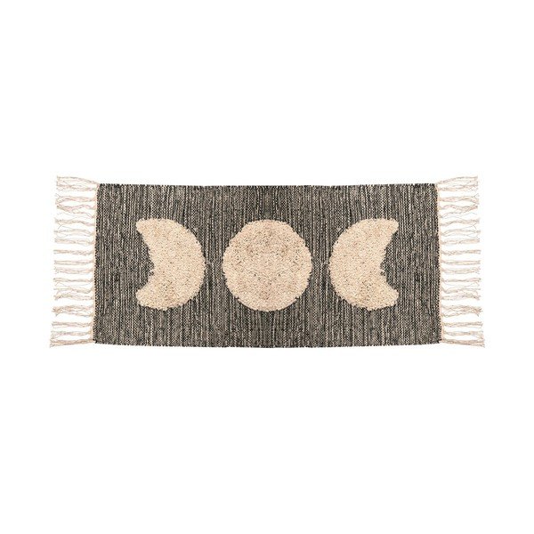Covor din bumbac pentru copii Sass & Belle Moon Phases, 80 x 45 cm, roz-gri