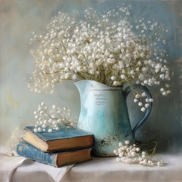 Tablou pe pânză imprimat 32x32 cm Gypsophila – Styler