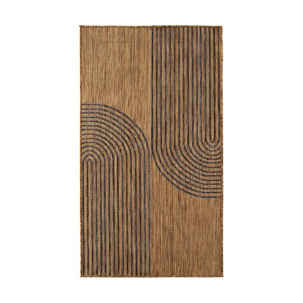 Covor pentru exterior și interior negru/maro 80x150 cm Mira 1453 – Ayyildiz Carpets