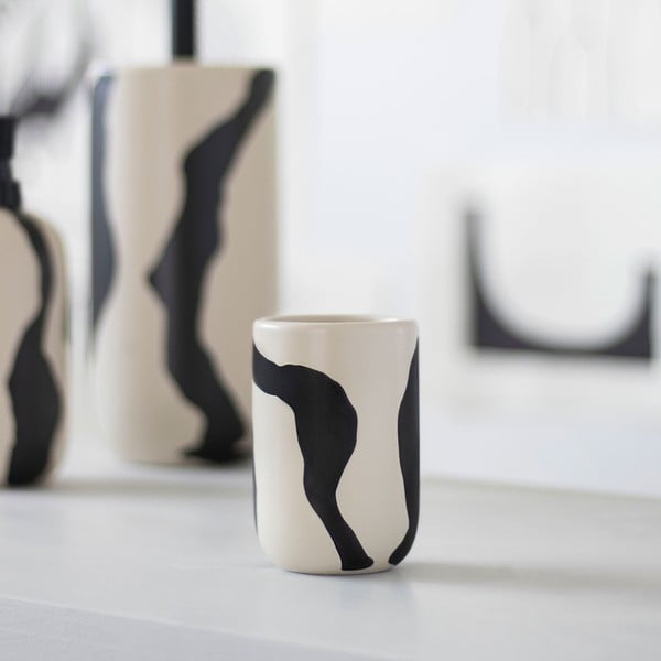 Suport pentru periuța de dinți negru-alb din ceramică Icon – Mette Ditmer Denmark-image-3