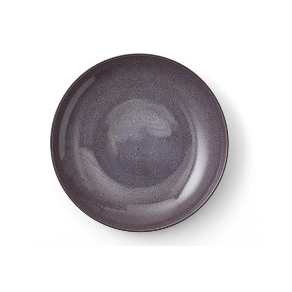 Bol de servire din ceramică și glazură interioară mov Bitz Mensa, diametru 40 cm, negru-image-2