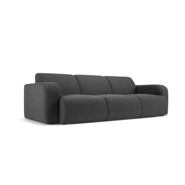 Canapea gri închis cu tapițerie din stofă bouclé 235 cm Molino – Micadoni Home-image-2